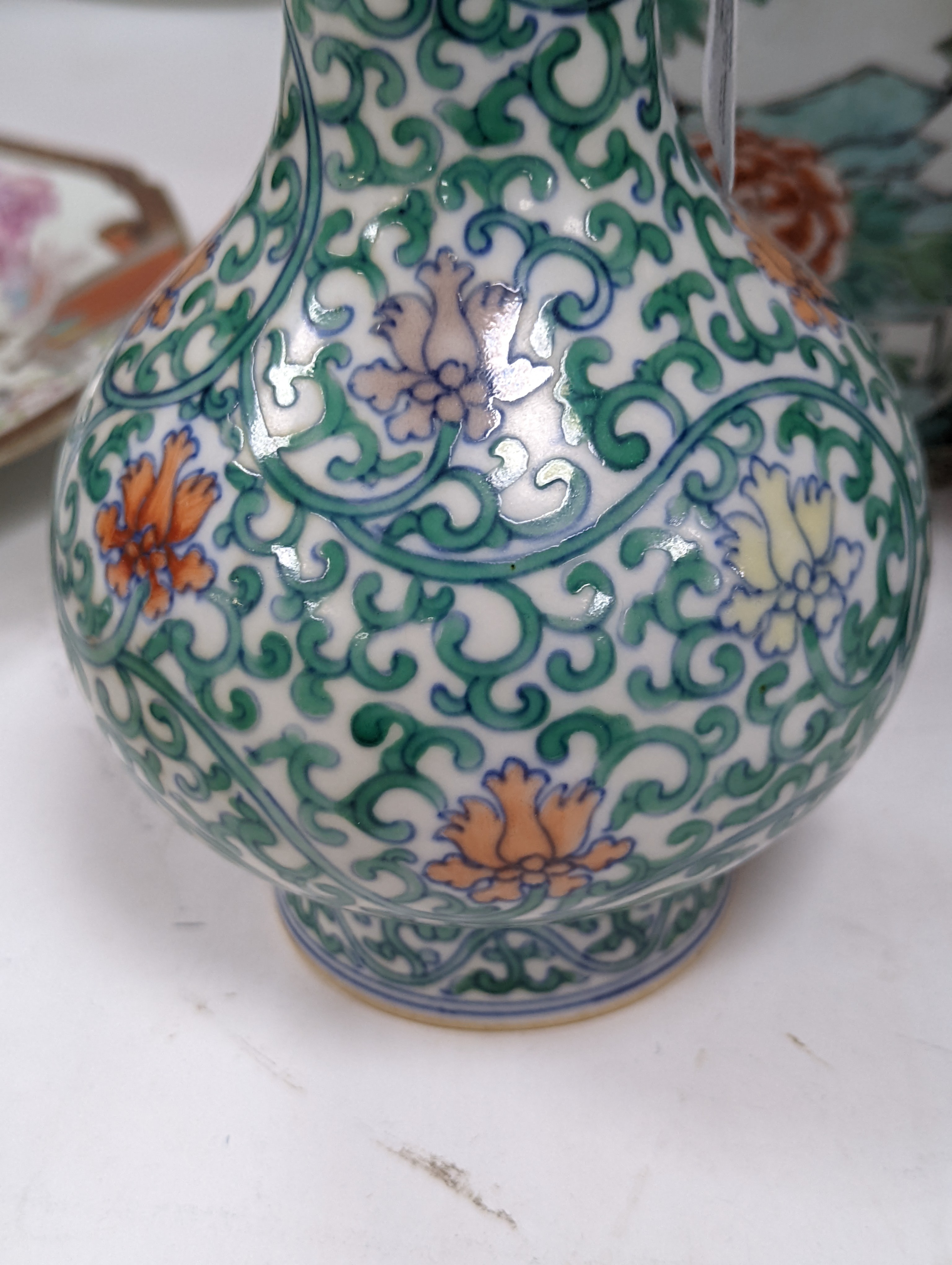 Two 19th century Chinese jars and a later doucai vase